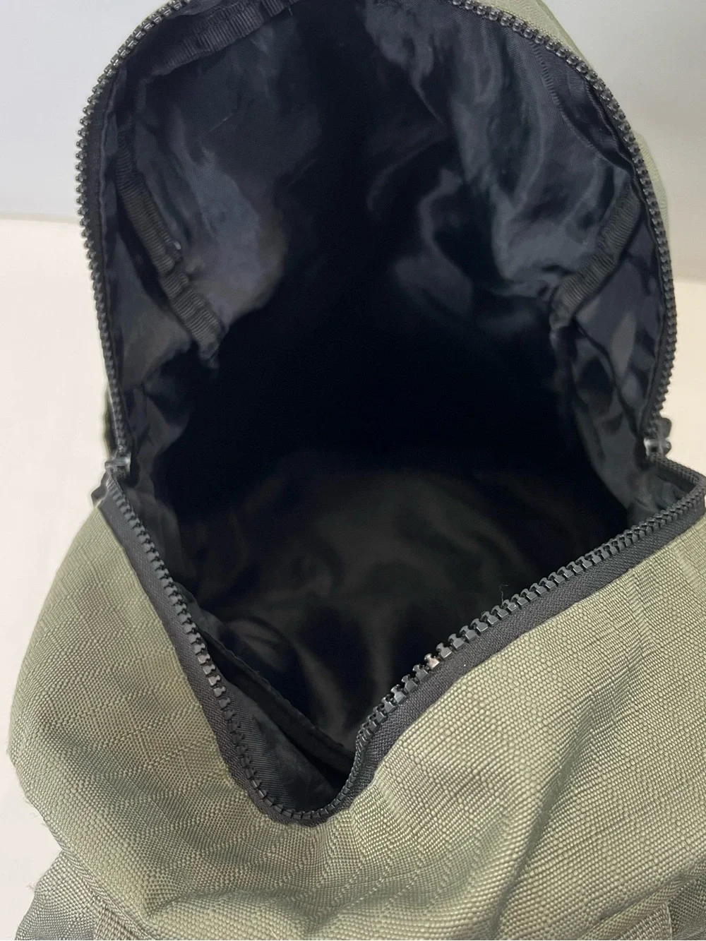 Distressed Adidas Mini Backpack Olive Green Broken in- AS IS